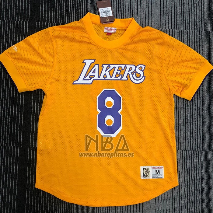 Camiseta Manga Corta Los Angeles Lakers Kobe Bryant NO 8 Amarillo